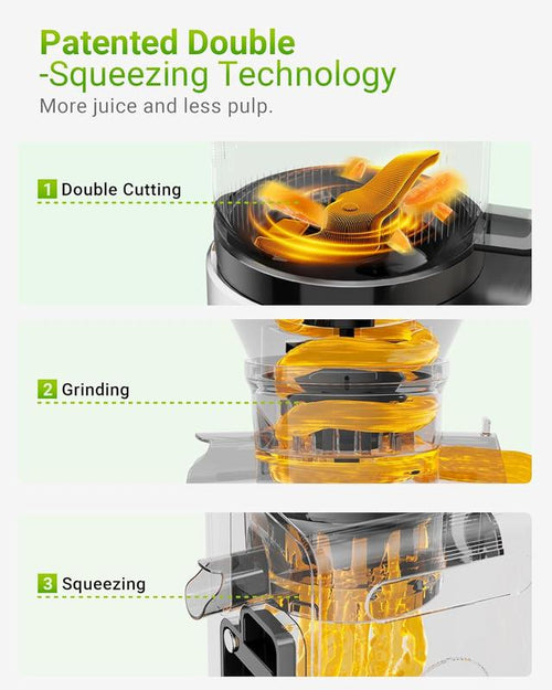 Koudgeperste Sapcentrifuge – Grote Vulopening, Eenvoudig Te Reinigen, BPA-Vrij